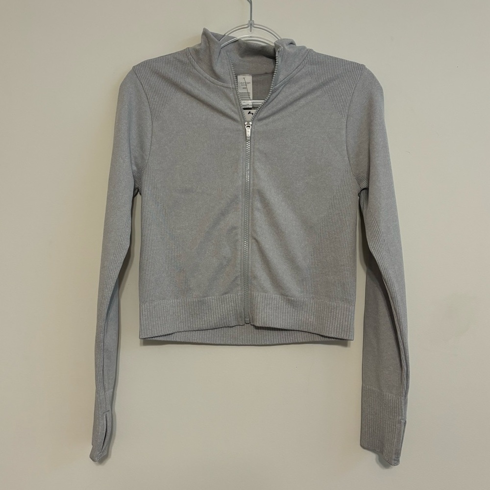 Calvin Klein Light Gray Women's Zip-Up Hoodie